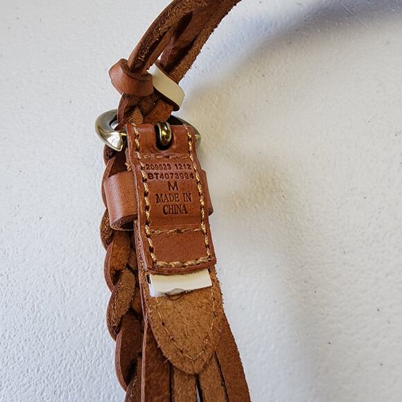 Fossil Women's Belt Sz Medium Brown Leather Western Boho Linked Adjustable - Picture 2 of 5